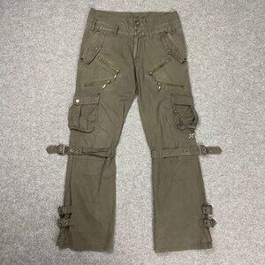 SEMANTIC DESIGN🔥BONDAGE PUNK FLARE BOOTCUT CARGO PANTS